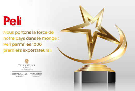 PELI figure parmi les 1000 premiers exportateurs de Türkiye !